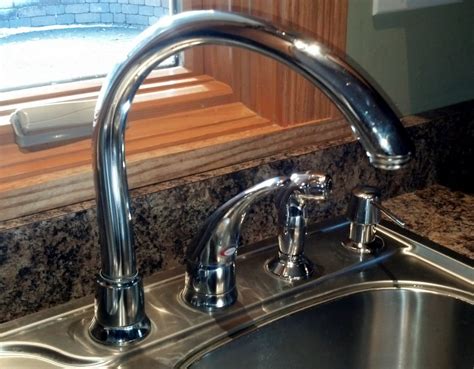 moen kitchen faucet leaking from base of spout|Moen High Arc Kitchen Faucet